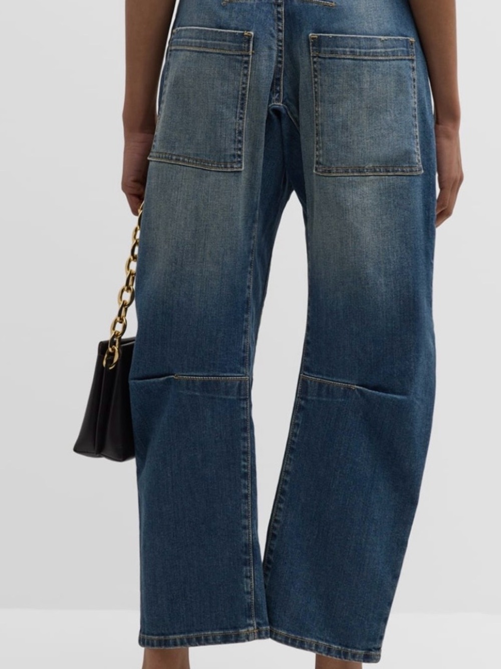Nili Lotan Blue Shon Patch Pocket Jeans - Picture 4 of 6